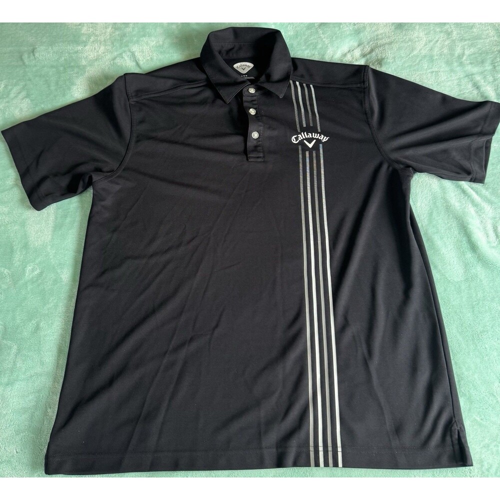 Callaway Men’s Polo Golf Polo Shirt Black Size L Outdoors